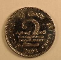 Sri Lanka 2 rupie 2002 UNC