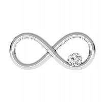 Znak nieskończoności srebro 925 z kr. Swarovski C.