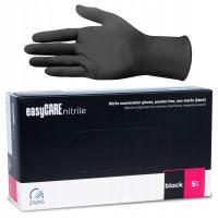 Rękawiczki Nitrylowe S ZARYS easyCARE CZARNE Rękawice Jednorazowe 100szt S