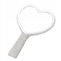 Białe ręczne dhinestone lustro Wysokie definicja przenośne urocze JN