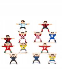 GRA ZRĘCZNOŚCIOWA WIEŻA PIŁKARZE KLOCKI MONTESSORI