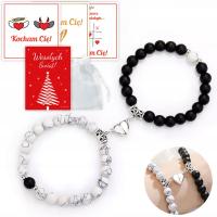 МАГНИТНЫЕ БРАСЛЕТЫ ДЛЯ ПАР СЕРДЦЕ НА МАГНИТ BFF ДРУЖБА ПОДАРОК