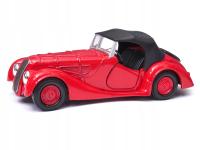 BMW 328 soft top 1:34-39 model WELLY czerwony