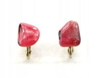 S8 старинные элегантные клипсы с камнями родонит