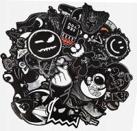 Черный микс черный стикер водонепроницаемый микс WLEPY для ноутбука бутылка для воды шлем 50шт