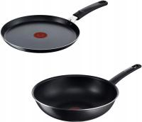 Zestaw patelnia naleśnikowa 25cm Wok Simplicity TEFAL Non-Stick 28cm