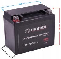 Akumulator 12ah Moretti AGM MTX12-BS 12Ah