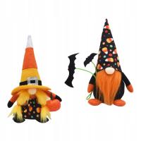2PCS Halloween Temat Gnome Doll Dekoracyjny Doll