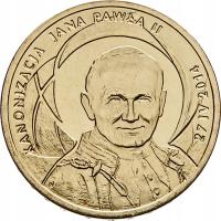 1403 2 zł - Jan Paweł II - kanonizacja - mennicze