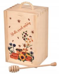 Деревянная коробка подарка меда с печатью