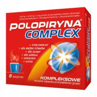 Polopiryna Complex 500mg 8 saszetek przeziębienie i grypa