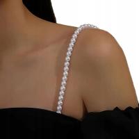 Ramiączka biżuteryjne do biustonosza sukienki z białych pereł L8