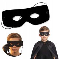 MASKA papierowa ZORRO czarna dodatek do stroju KARNAWAŁ Halloween bohater