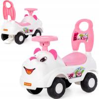 JEŹDZIK CHODZIK PCHACZ DLA DZIECI dziewczynki AUTO autko BIAŁY MIŚ klakson