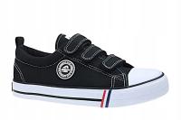 Trampki LH32 Tenisówki American Club Czarny Rzepy