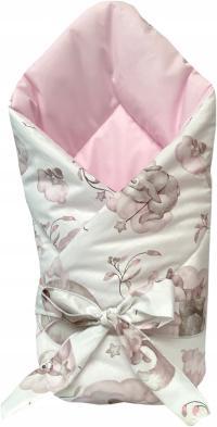 BECIK ROŻEK NIEMOWLĘCY OTULACZ WIĄZANY BAWEŁNA MIŚ I PRZYJACIELE RÓŻ