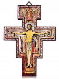 Францисканский крест Сан-Дамиано 40 см Святой Франциск