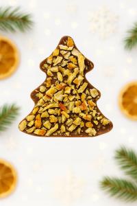 Choinka z czekolady mlecznej z pomarańczą 30g do zestawów świątecznych