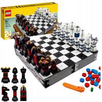 LEGO SZACHY + WARCABY zestaw 2w1 DUŻA SZACHOWNICA 26x26cm CHESS GRA KLOCKI