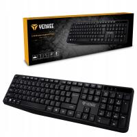 Klawiatura bezprzewodowa Yenkee membranowa czarna z blokiem numerycznym