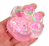 KOCIA ŁAPKA KOTEK BROKATOWY MIĘKKI GNIOTEK squishy ZABAWKA ANTYSTRESOWA