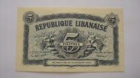 Banknot Liban, 5 Piastres 1942 stan 1-