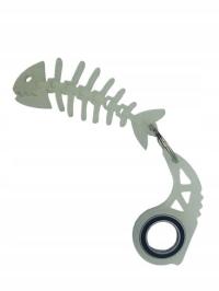 KEYSPINNER + KEYRAMBIT biały z brokatem świecący w ciemnosci na zielono