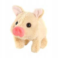 Pluszowa świnia Elektroniczna zabawka Animowane ruchome usta Miękkie śmieszne Realistyczne brązowe