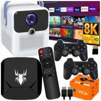 PROJEKTOR 4K LED KONSOLA GAME STICK PRO ANDROID 2 PADY GRY PILOT WIFI USB