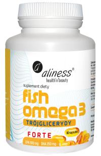 ALINESS Fish OMEGA 3 FORTE Trójglicerydy EPA 500 DHA 250 ZDROWE SERCE MÓZG