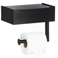 Держатель для туалетной бумаги с вешалкой, черный держатель для туалетной бумаги