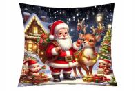 BOŻE NARODZENIE POSZEWKA WELUROWA 45x45 WZORY ŚWIĘTA DEKORACYJNA ŚWIĄTECZNA