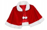MD czerwone futerko świąteczne PELERYNA pelerynka MIKOŁAJKA Święty Mikołaj
