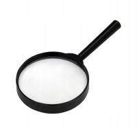 Grand LUPA duża SZKŁO POWIĘKSZAJĄCE akcesoria BIUROWE 75mm czarna SUPER