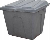 POJEMNIK DROGOWY NA PIASEK SÓL SORBENT 100L 150KG MOCNY SZARY SKRZYNIA