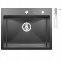 55x45cm Zlew Zlewozmywak Kuchenny ze stali nierdzewnej z DOZOWNIK i Syfon