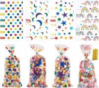 WORECZKI PREZENTOWE FOLIOWE KOLOROWE ZESTAW NA UPOMINKI 20 SZT NA URODZINY