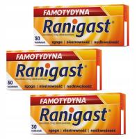 Zestaw Ranigast Famotydyna 20mg, 3x 30 tabletek