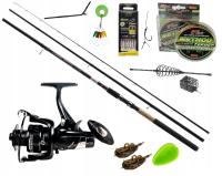 Набор для наземной рыбалки метод фидер удочка фидер Jaxon катушка рыболовная леска