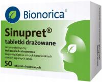Sinupret лекарство от синусового насморка 50 таблеток