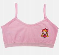 BIUSTONOSZ STANIK TOP BIELIZNA DZIEWCZYNKI MŁODZIEŻOWY BAWEŁNA różowy L