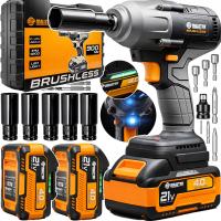 KLUCZ UDAROWY Akumulatorowy BEZSZCZOTKOWY KÓŁ 20V MP0523 elektryczny 900Nm