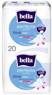 Bella Perfecta ultra BLUE podpaski ze skrzydełkami 20 szt. Made in Toruń