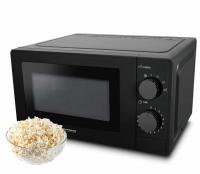 CZARNA KUCHENKA MIKROFALOWA mocna MIKROFALÓWKA WOLNOSTOJĄCA 20L 1100W TIMER