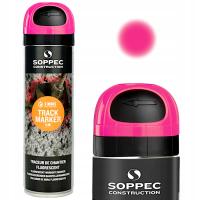 Геодезическая краска спрей Soppec трек маркер розовый