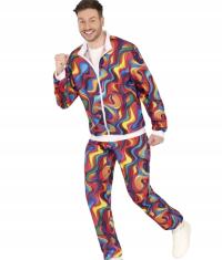 STRÓJ DRES PSYCHO KOLOROWY LATA 80 90 DRESIARZ PRZEBRANIE KARNAWAŁ