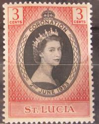 St. Lucia kolonia brytyjska stary znaczek (6/26