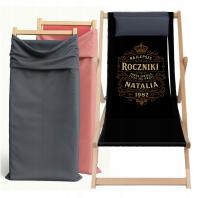 Leżak na URODZINY 40 50 60 LAT + IMIĘ + Poduszka + Pokrowiec