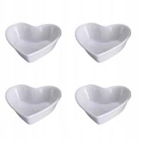 MISECZKI PORCELANOWE BIAŁE NA PRZEKĄSKI NA SOSY DIPY ZESTAW MISECZEK 4 SZT