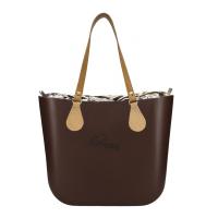 Torebka Humbag Obag Czekoladowa Caffe Classic Black Boa komplet